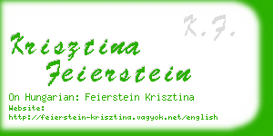 krisztina feierstein business card